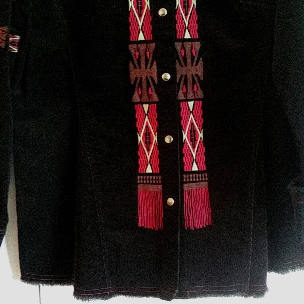 Tasha Polizzi Black Velvet Jacket w Embroidery - Picture 6 of 11